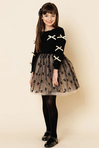 girls bow ribbon tutu dress