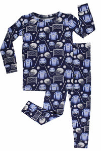 kids bamboo loungewear hockey