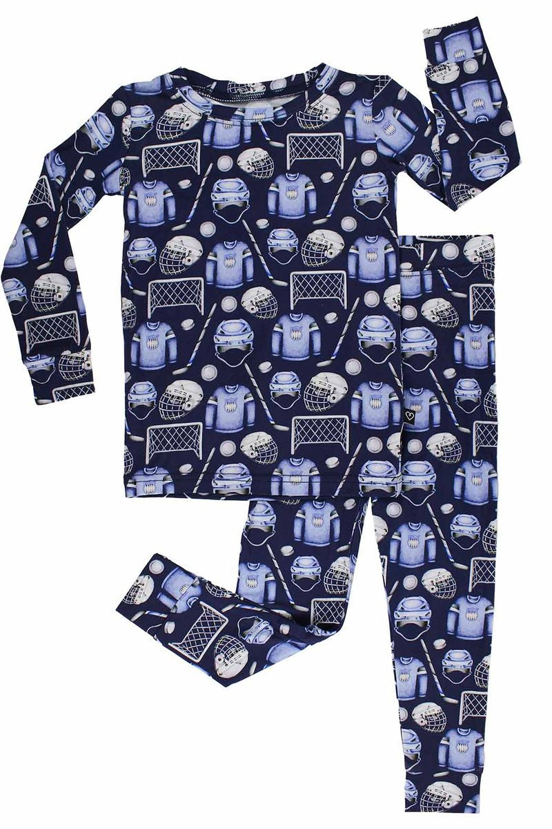 kids bamboo loungewear hockey