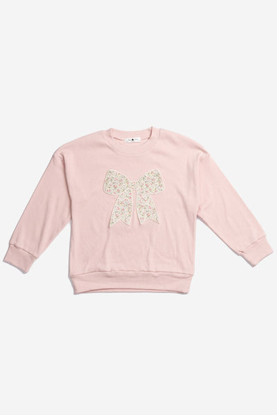 girls 2pc floral bow sweatshirt + legging