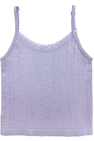 girls lace trim cami