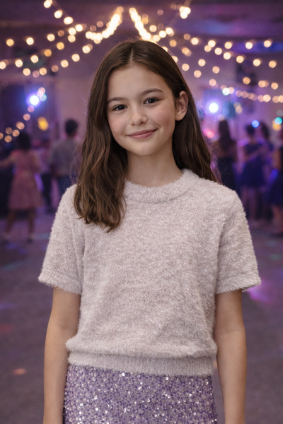 girls short sleeve sweater