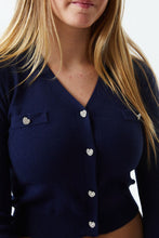 Load image into Gallery viewer, Girls Heart Buttons Cardigan
