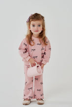 Load image into Gallery viewer, girls bow rib top + legging set
