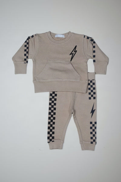 baby check bolt sweatshirt + jogger