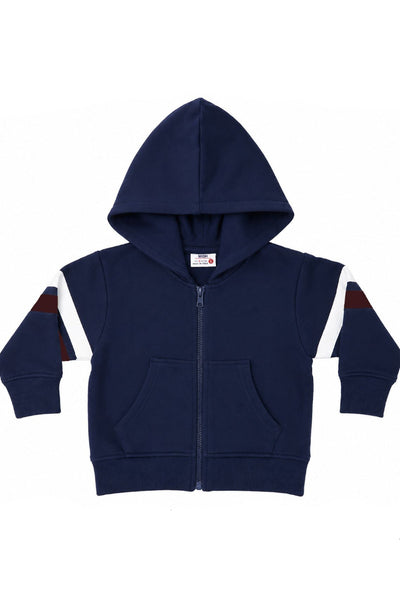 boys stripe zip hoodie