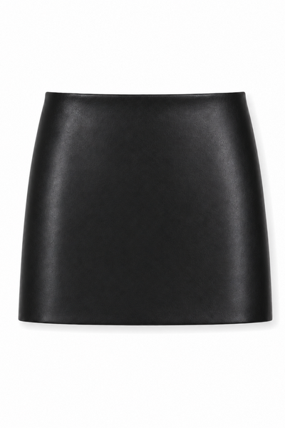 Girls Faux Leather Mini Skort
