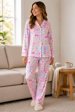 Load image into Gallery viewer, Women`s Satin Loungewear Set Mahjong
