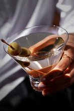 Load image into Gallery viewer, 2 stemless martini glasses
