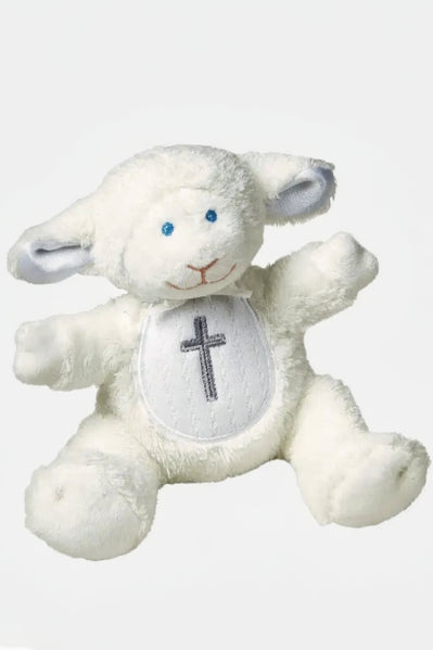 christening lamb rattle