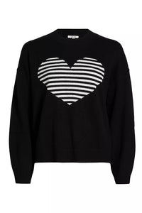 stripe heart sweater