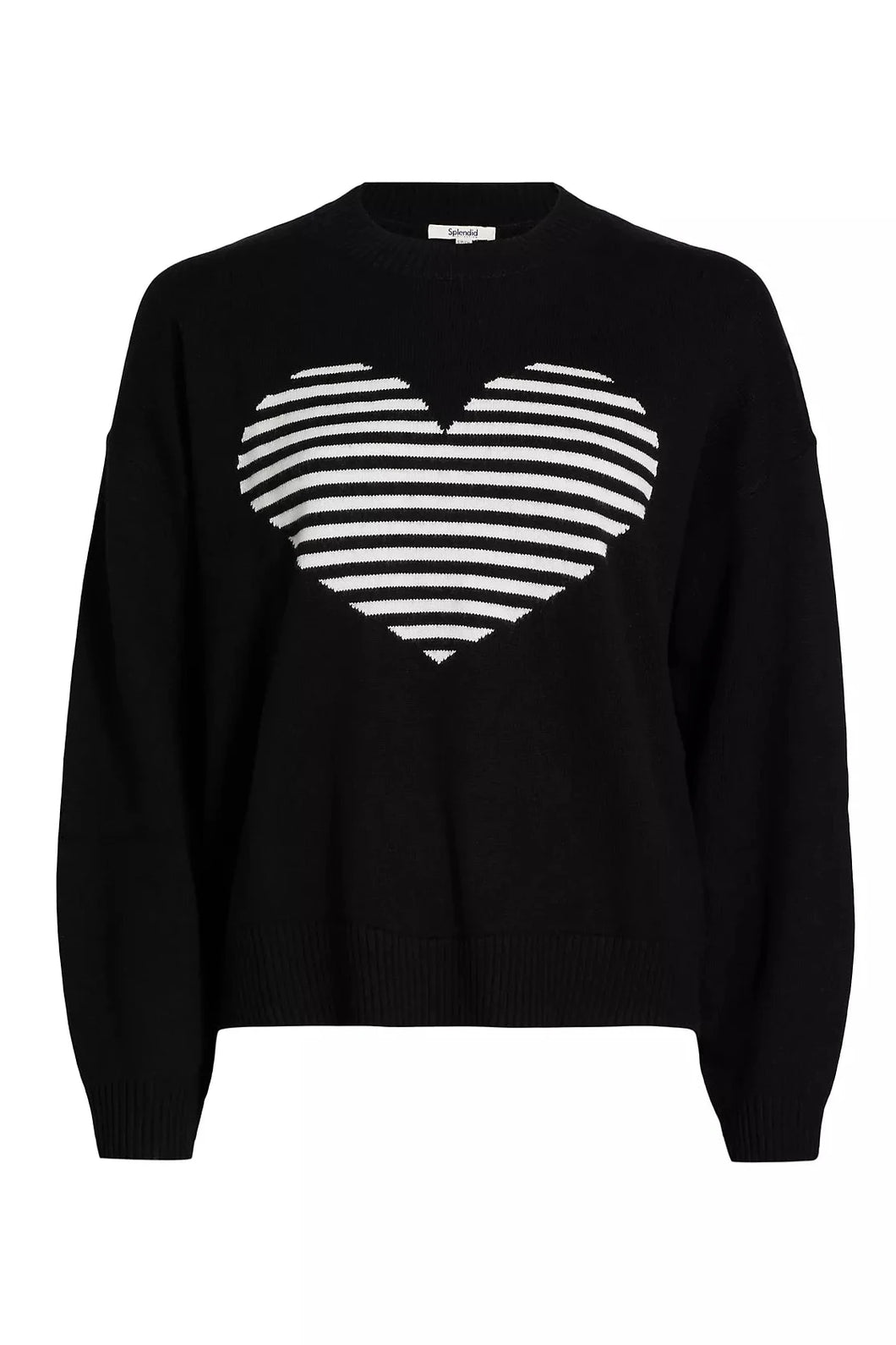 stripe heart sweater