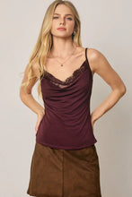 Load image into Gallery viewer, Lace Trim Cami Top
