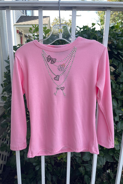 girls necklace tee