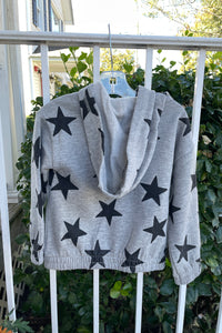 girls hoodie glitter stars