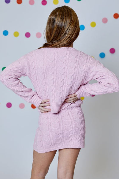 girls cable sweater