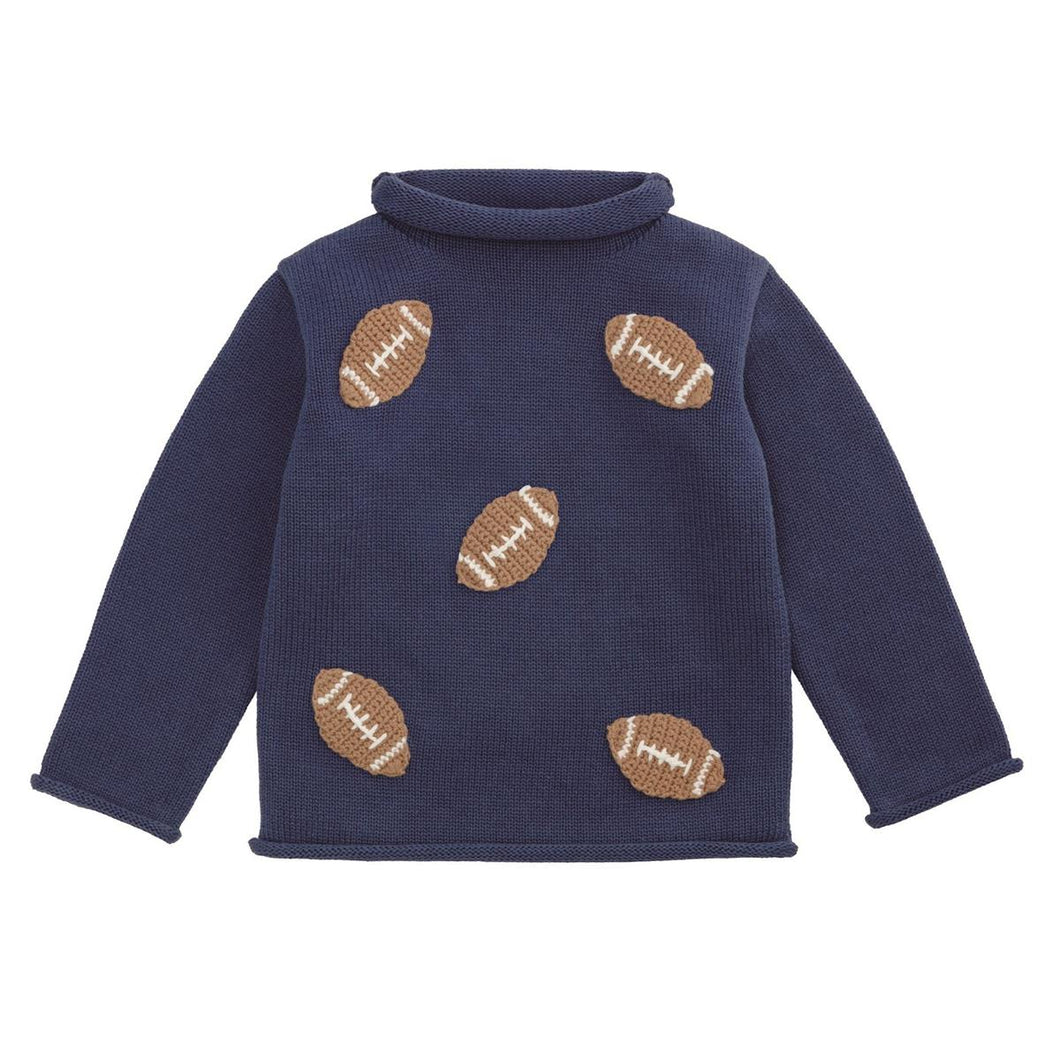 boys rollneck football sweater