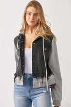 Load image into Gallery viewer, hooded denim jacket
