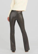 Load image into Gallery viewer, petite faux leather flare pant
