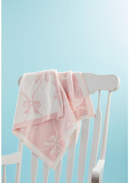baby bow chenille blanket
