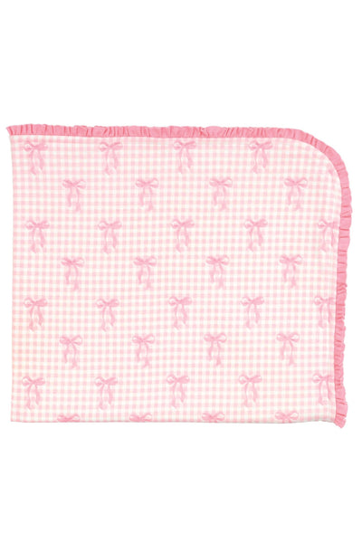bow baby blanket