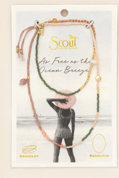 mixed bracelet-necklace healing
