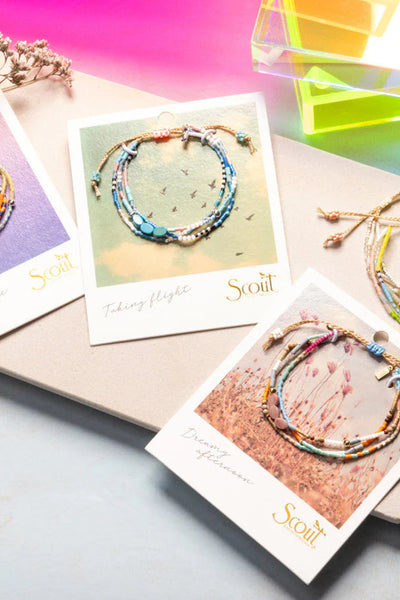 mixed media bracelet sky