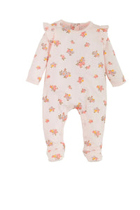 baby pointelle floral footie