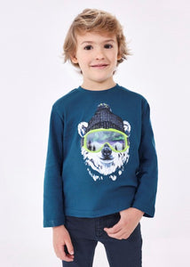 boys bear ski tee