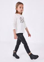 Load image into Gallery viewer, girls faux leather seamed legging
