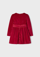 Load image into Gallery viewer, girls red velvet dress
