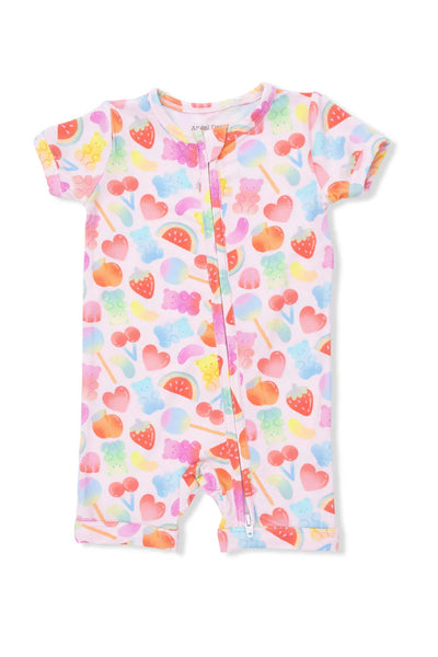 infant gummy bears romper