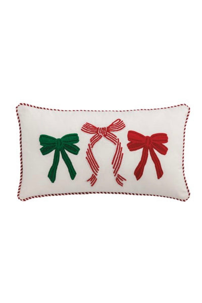 xmas embroidered pillow