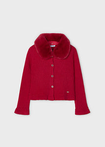 girls removable collar cardigan