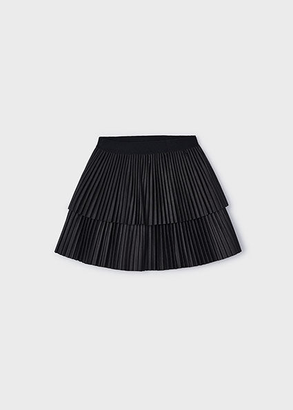 girls pleated coated skirt