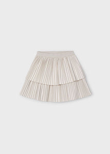 girls pleated coated skirt