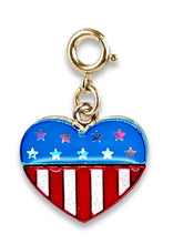 Load image into Gallery viewer, charm - flag heart
