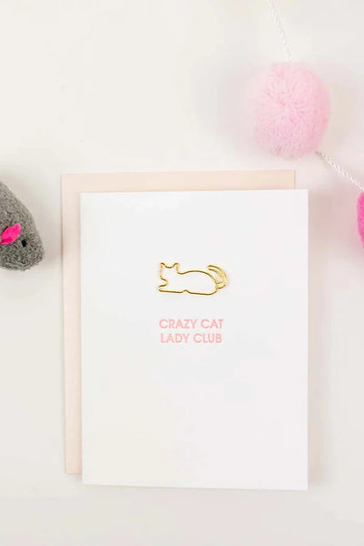 pclip card crazy cat lady