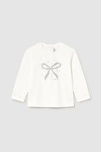 Load image into Gallery viewer, mini girls shimmer bow tee
