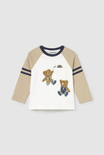 Load image into Gallery viewer, mini boy basketball bears raglan tee
