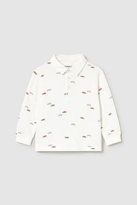mini boy cars long sleeve polo
