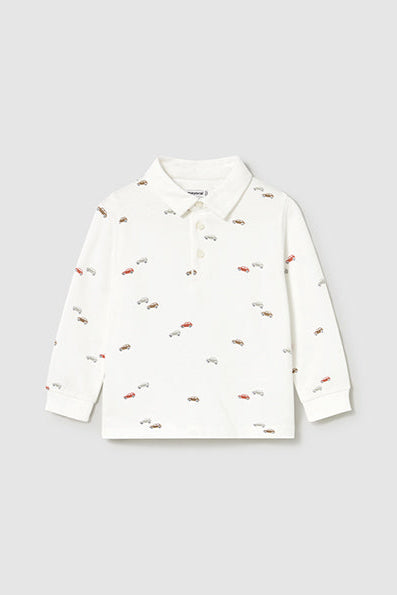 mini boy cars long sleeve polo