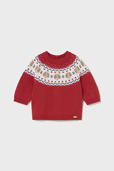 baby puppy faire isle sweater