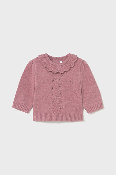 baby girl ruffle collar sweater