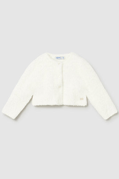 mini girl fuzzy cardigan