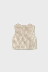 mini girls faux fur vest