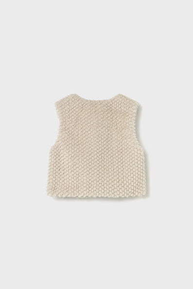 mini girls faux fur vest