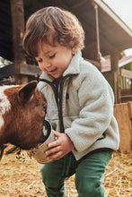 Load image into Gallery viewer, mini kids sherpa zip jacket
