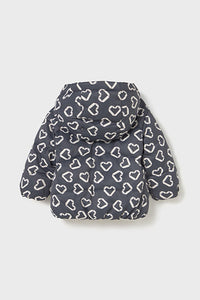 mini girls reversible heart coat