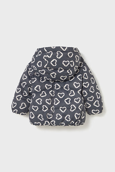 mini girls reversible heart coat